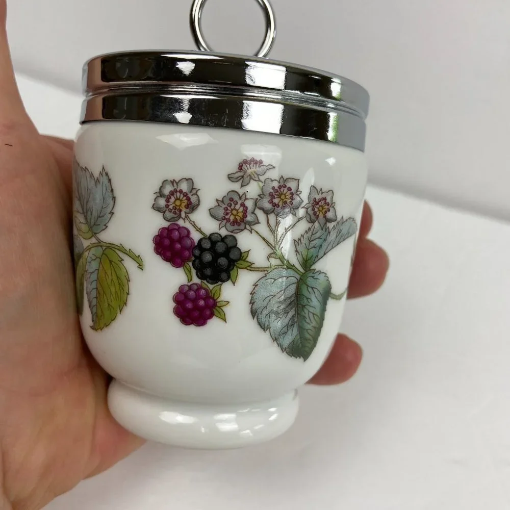 Royal Worcester porcelain egg coddler or container with lid